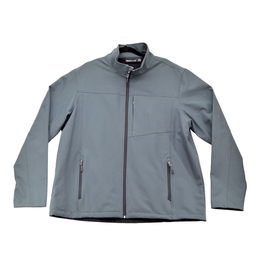 SwissTech Mens Size XL 46-48 Gray Full Zipper Wind Breaker Long Sleeve Jacket